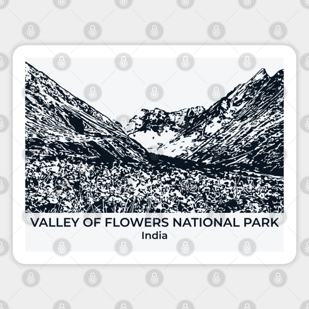 Valley of Flowers National Park - India Magnet by Lakeric